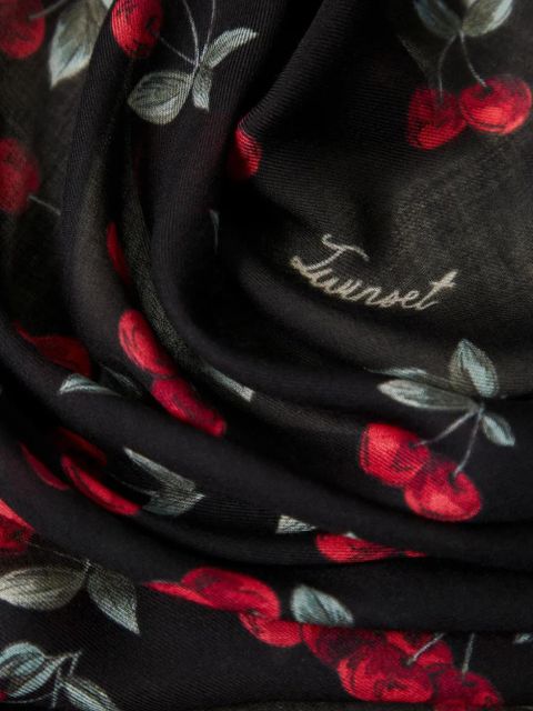 TWINSET cherry-print scarf - Black - zdjęcie produktu nr 2