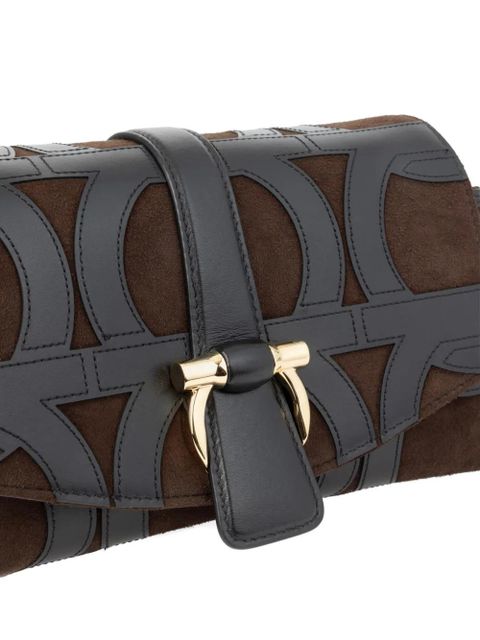 Ferragamo front flap crossbody bag (XS) - Brown