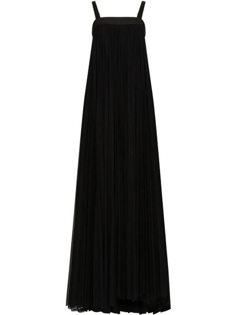Dolce & Gabbana pleated tulle maxi dress - Black - zdjęcie produktu nr 1
