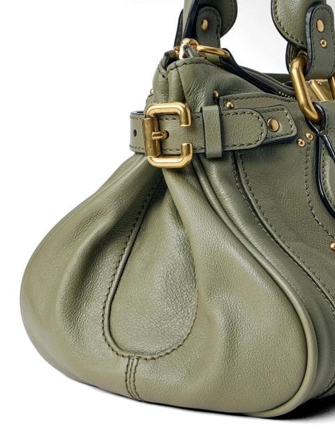 Chloé Paddington padlock leather tote bag - Green