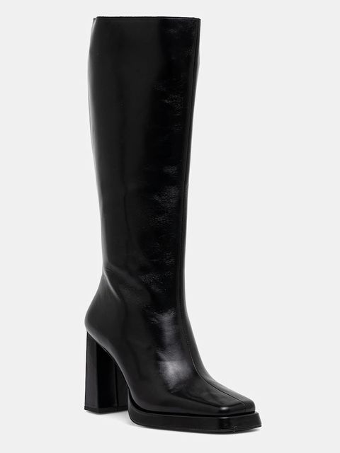 Jeffrey Campbell kozaki skórzane Maximal damskie kolor czarny na słupku JC-852-1-3 - zdjęcie produktu nr 1