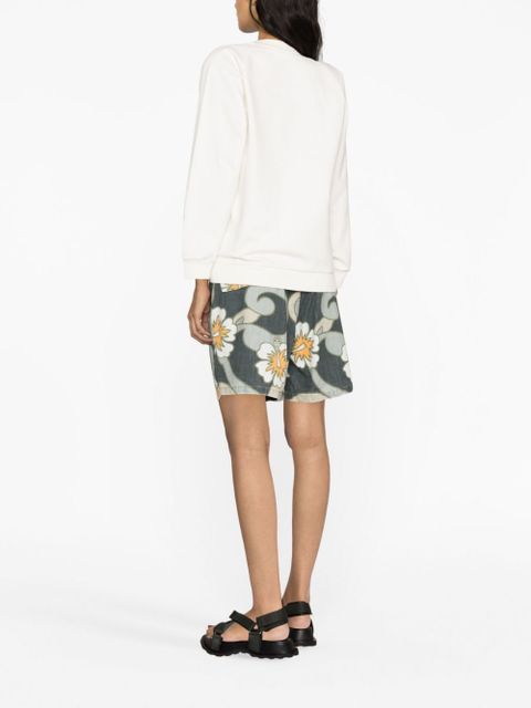 Marni logo-print cotton sweatshirt - White