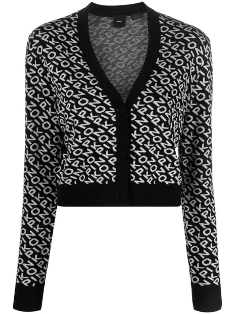 PINKO logo-jacquard cardigan - Black - zdjęcie produktu nr 1