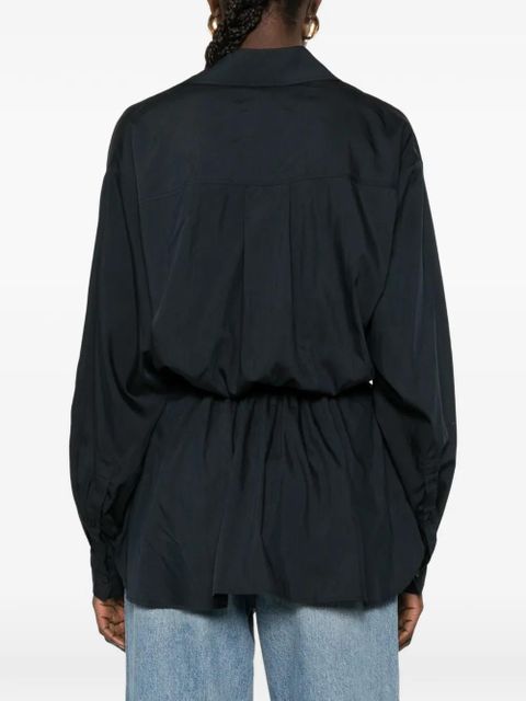 ISABEL MARANT Keren wrap-design blouse - Black