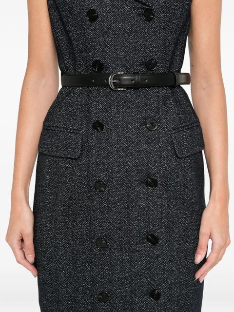 Self-Portrait double-breasted belted midi dress - Blue