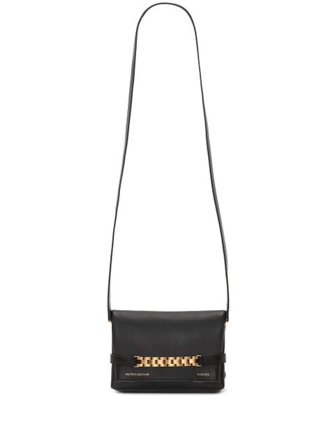 Victoria Beckham logo-print leather clutch bag - Black - zdjęcie produktu nr 1