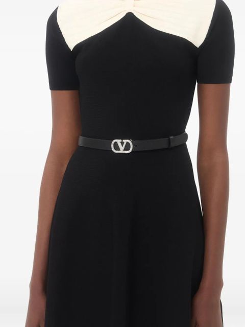 Valentino Garavani VLogo Signature crystal belt - Black