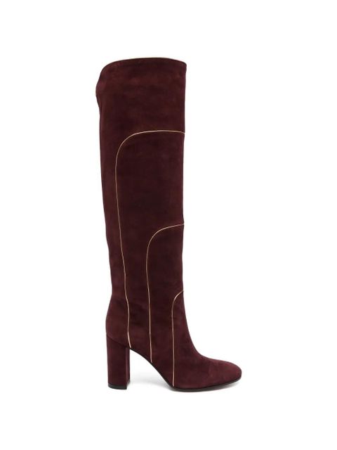 Gianvito Rossi line-detail boots - Red - zdjęcie produktu nr 1