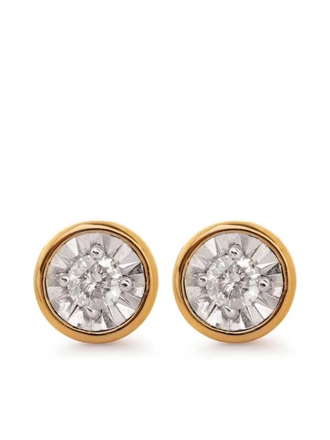 Monica Vinader Diamond Essential stud earrings - Gold - zdjęcie produktu nr 1