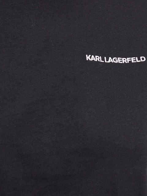Karl Lagerfeld t-shirt bawełniany damski kolor czarny 245W1714