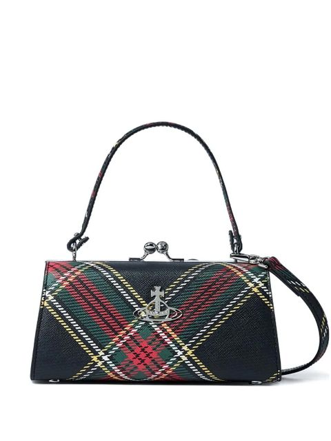 Vivienne Westwood XL Doll plaid tote bag - Black - zdjęcie produktu nr 1