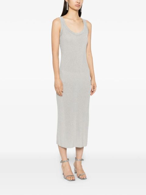 TOM FORD sequin-embellished ribbed dress - Grey - zdjęcie produktu nr 2