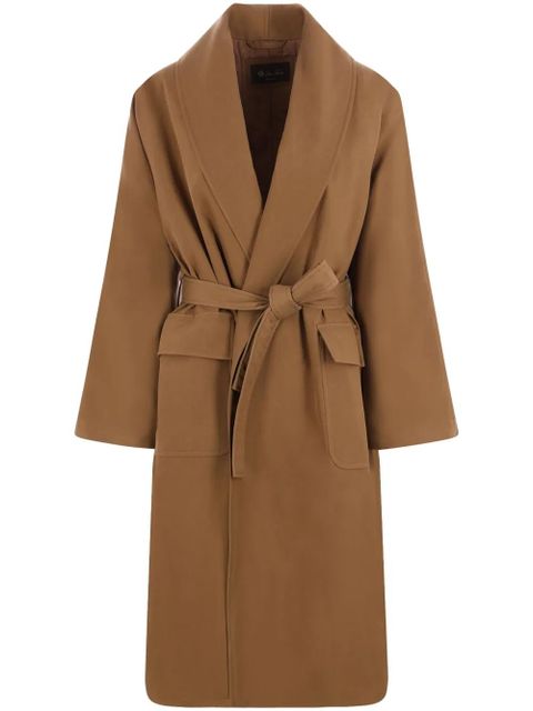 Loro Piana silk double-breasted coat - Brown - zdjęcie produktu nr 1