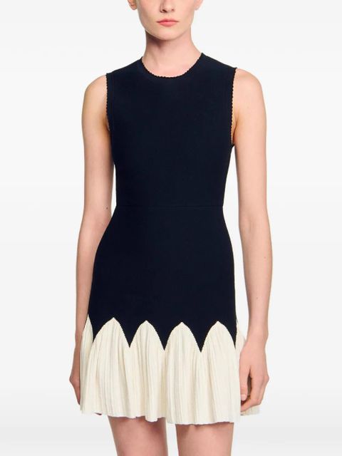 SANDRO knitted mini dress - Black