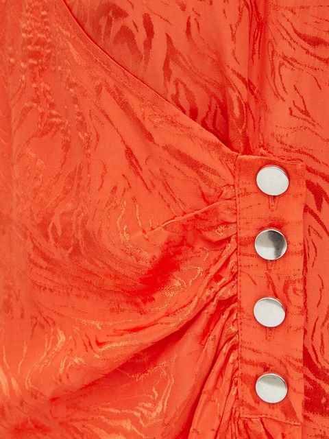 2NDDAY sukienka kolor pomarańczowy maxi rozkloszowana