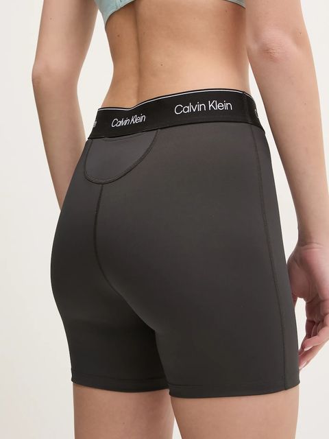 Calvin Klein Performance szorty treningowe kolor czarny z nadrukiem high waist LVGWS5L706