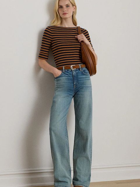 Lauren Ralph Lauren bluzka damska kolor brązowy wzorzysta 200980041