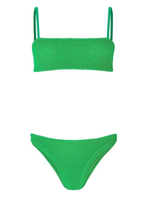 Hunza G Gigi crinkle-effect bikini - Green - zdjęcie produktu nr 1