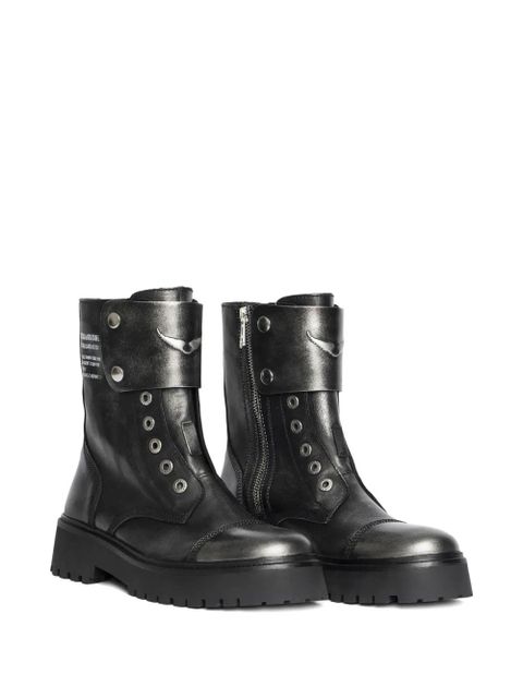 Zadig&Voltaire leather combat boots - Black - zdjęcie produktu nr 2