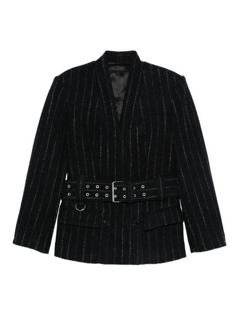 ISABEL MARANT pinstripe belted blazer - Blue - zdjęcie produktu nr 1