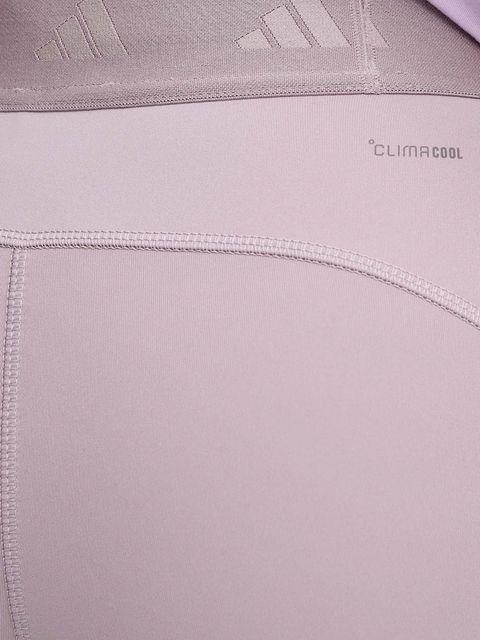 adidas Performance legginsy treningowe HYGLM damskie kolor różowy wzorzyste JX7345