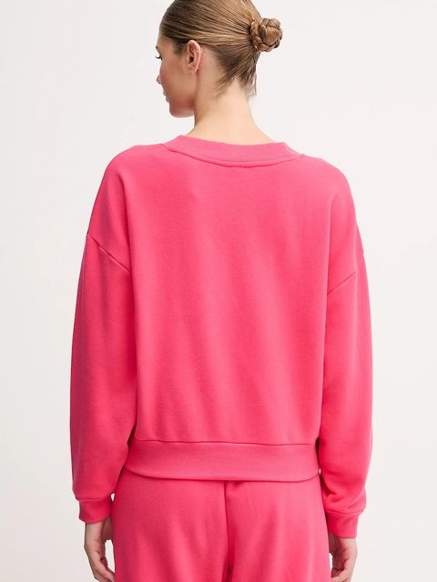 Dkny bluza bawełniana damska kolor różowy z aplikacją DP5T1279