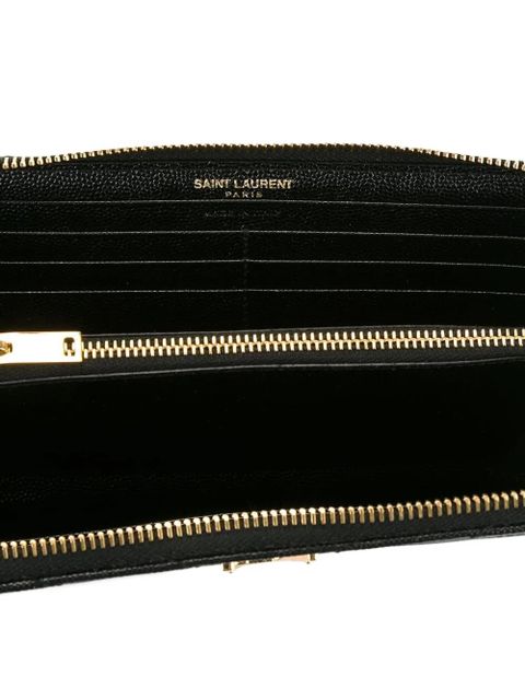 Saint Laurent Cassandre chevron wallet - Black