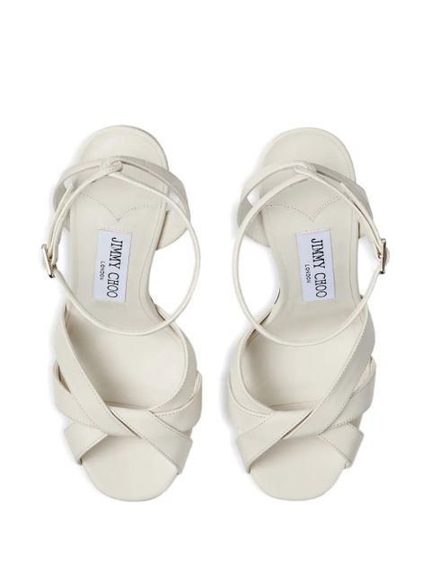 Jimmy Choo crossover strap sandals - Neutrals
