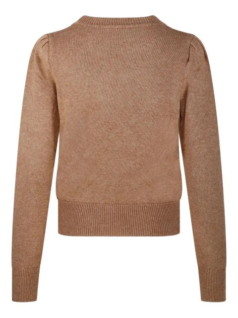 MARANT ÉTOILE crew-neck logo sweater - Brown