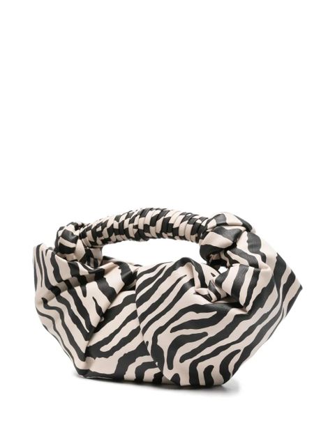 Simon Miller zebra-print knotted bucket bag - Black