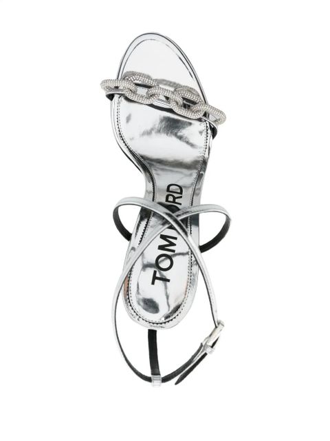 TOM FORD 105mm crystal-embellished sandals - Silver