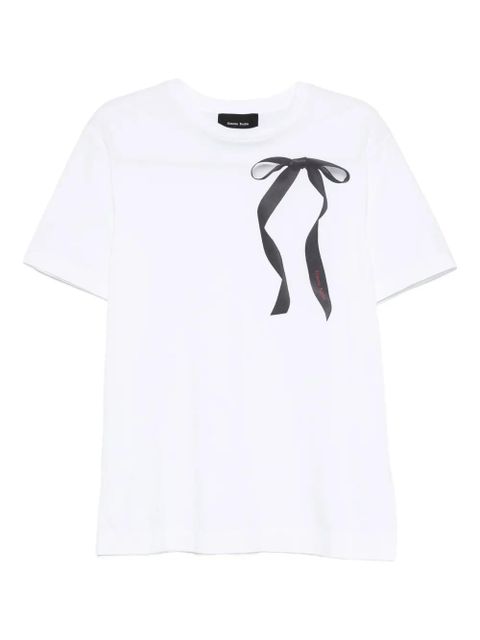 Simone Rocha ribbon bow-print T-shirt - White - zdjęcie produktu nr 1