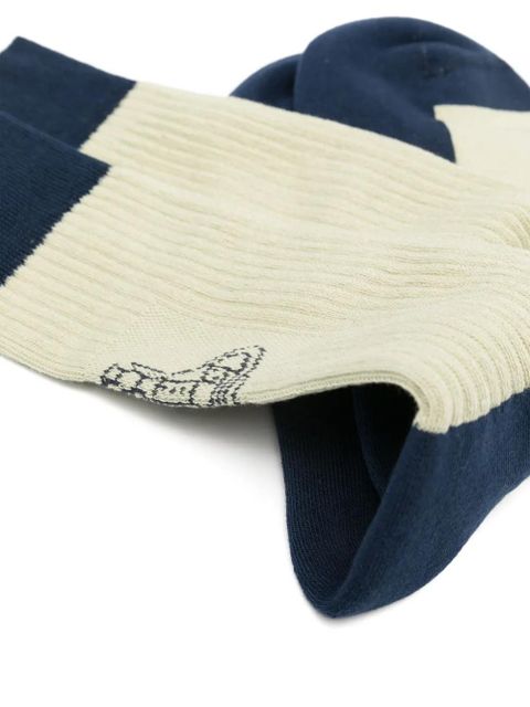 Vivienne Westwood Orb-embroidery ribbed socks - Blue - zdjęcie produktu nr 2