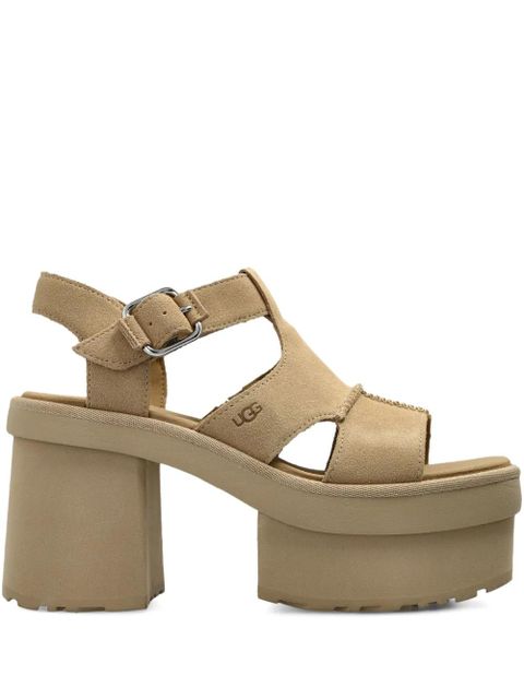 UGG 100mm T-Strap platform sandals - Brown - zdjęcie produktu nr 1