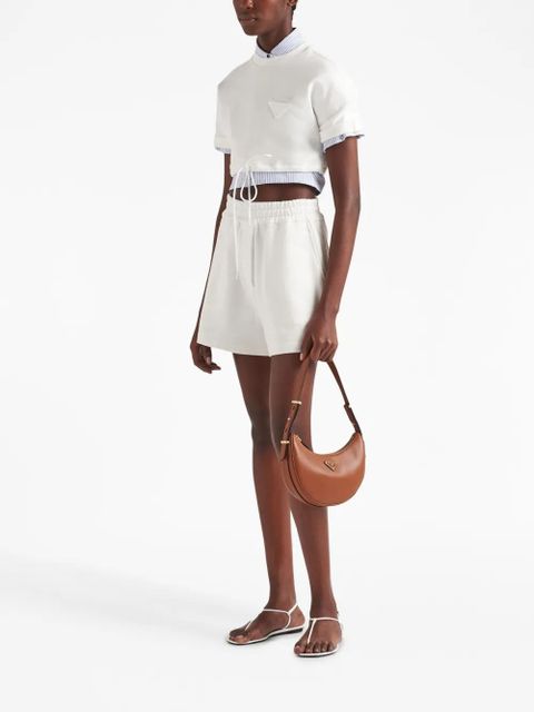 Prada cropped fleece T-shirt - White - zdjęcie produktu nr 2