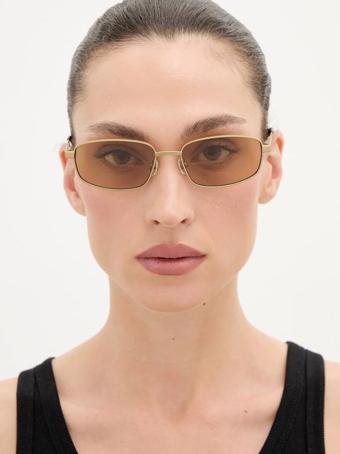 Jacquemus okulary przeciwsłoneczne SERA kolor złoty JAC121C1SUN - zdjęcie produktu nr 2