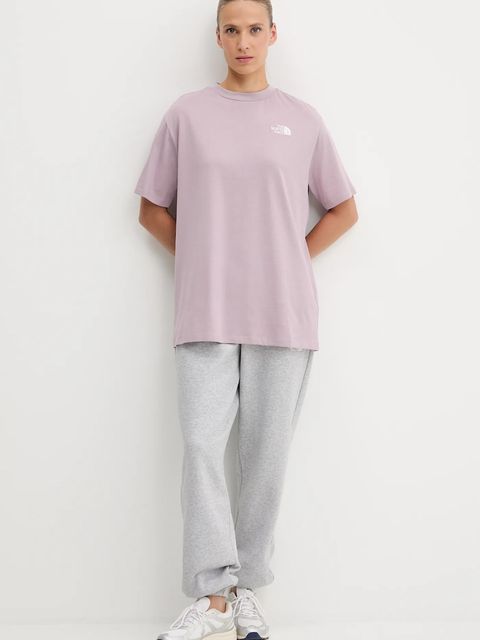 The North Face t-shirt bawełniany Essential damski kolor różowy NF0A87NQD2Q1 - zdjęcie produktu nr 2