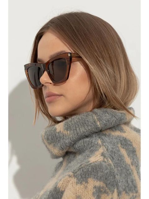 Saint Laurent Eyewear SL 214 Kate cat eye-frame sunglasses - Brown - zdjęcie produktu nr 2