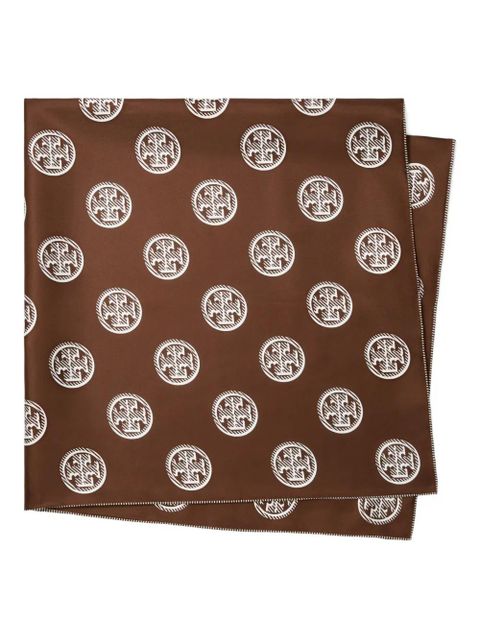 Tory Burch patterned silk pareo - Brown - zdjęcie produktu nr 1