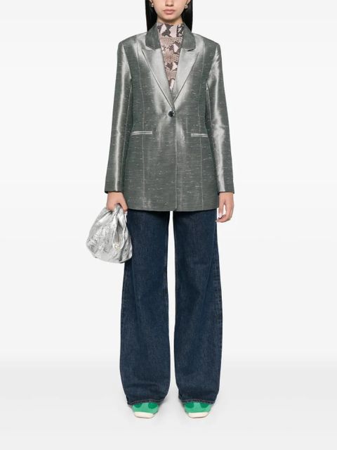 GANNI shantung blazer - Grey