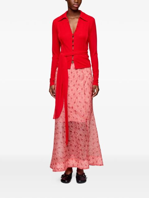 GANNI floral-print maxi skirt - Pink - zdjęcie produktu nr 2