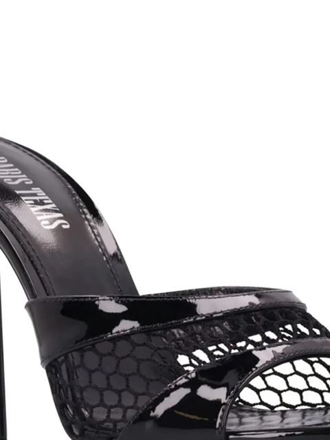 Paris Texas Lidia mesh mules - Black