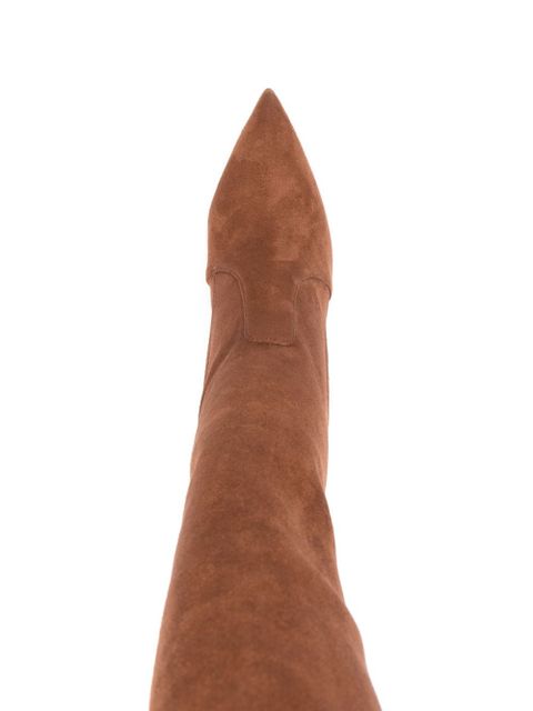Casadei Julia 100mm above-knee boots - Brown