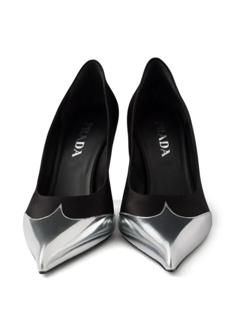 Prada 85mm satin-finish pumps - Black