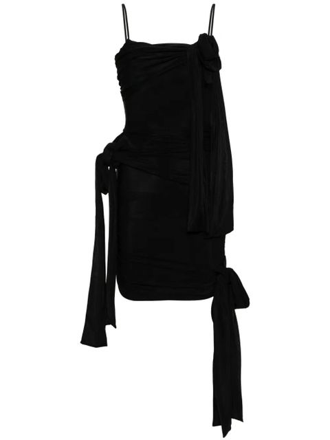 Blumarine sash-detailing mini dress - Black - zdjęcie produktu nr 1