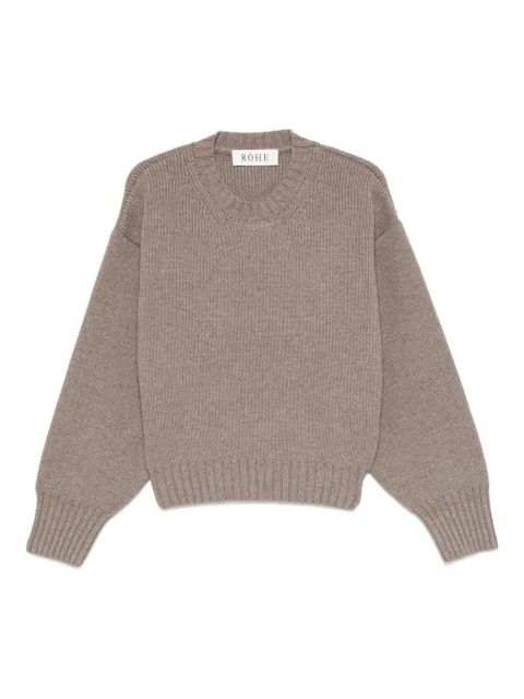 Róhe drop-shoulder ribbed-knit jumper - Brown - zdjęcie produktu nr 1