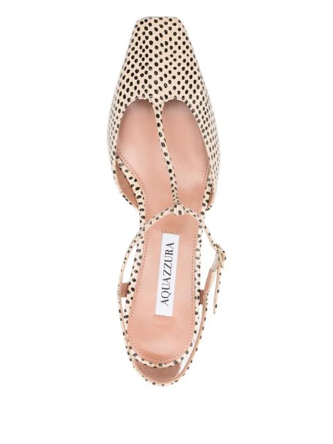 Aquazzura T-strap patterned pumps - Neutrals - zdjęcie produktu nr 2