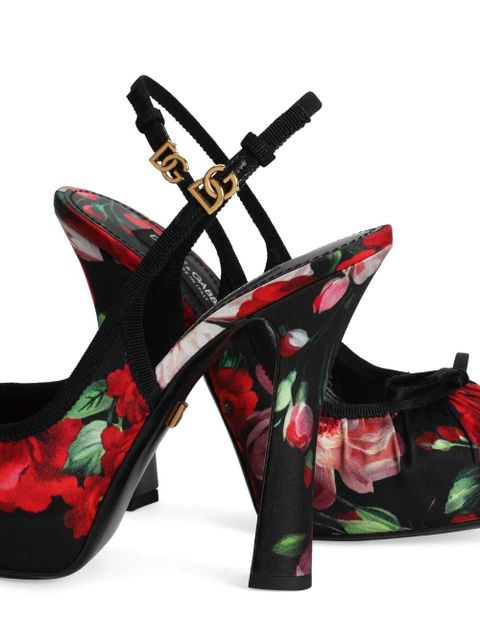 Dolce & Gabbana floral-print pumps - Black