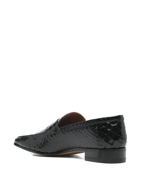 Paris Texas Alain reptile-effect loafers - Black
