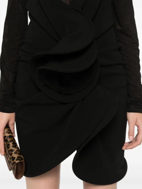 Magda Butrym sculptural high-neck mini dress - Black